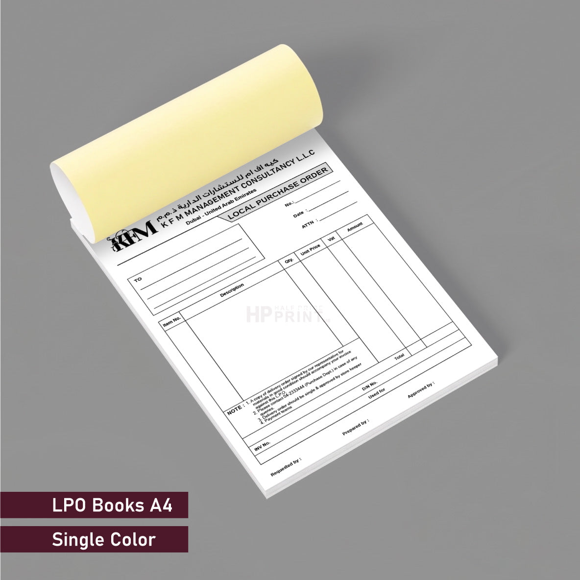 Voucher Book Printing